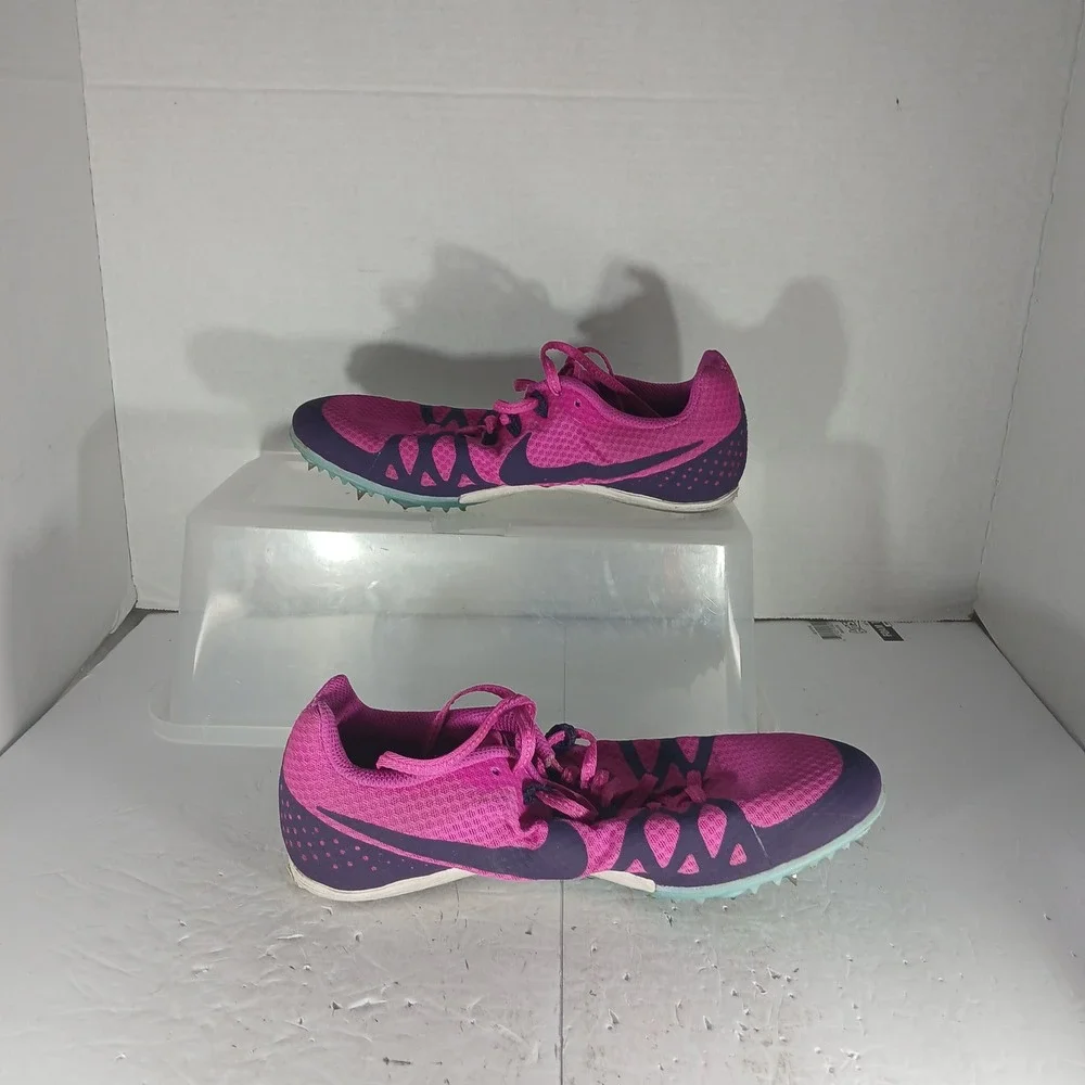 Nike Zoom Rival M 8 Size 8 Pink Purple Track Field Racing Spikes 806559-505